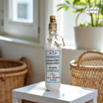 Botella luminosa personalizada con nombre y mensaje decorativo