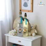 Botella luminosa personalizada con nombre y mensaje decorativo