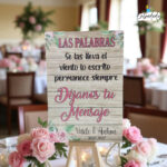 Cartel de cartón para bodas: estilo y originalidad EL VIENTO