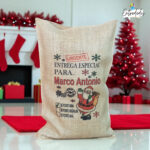 Saco de yute Papá Noel: Personaliza tu Navidad