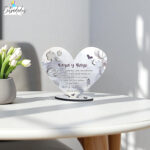 Corazón de madera personalizado tonos "AZULES"