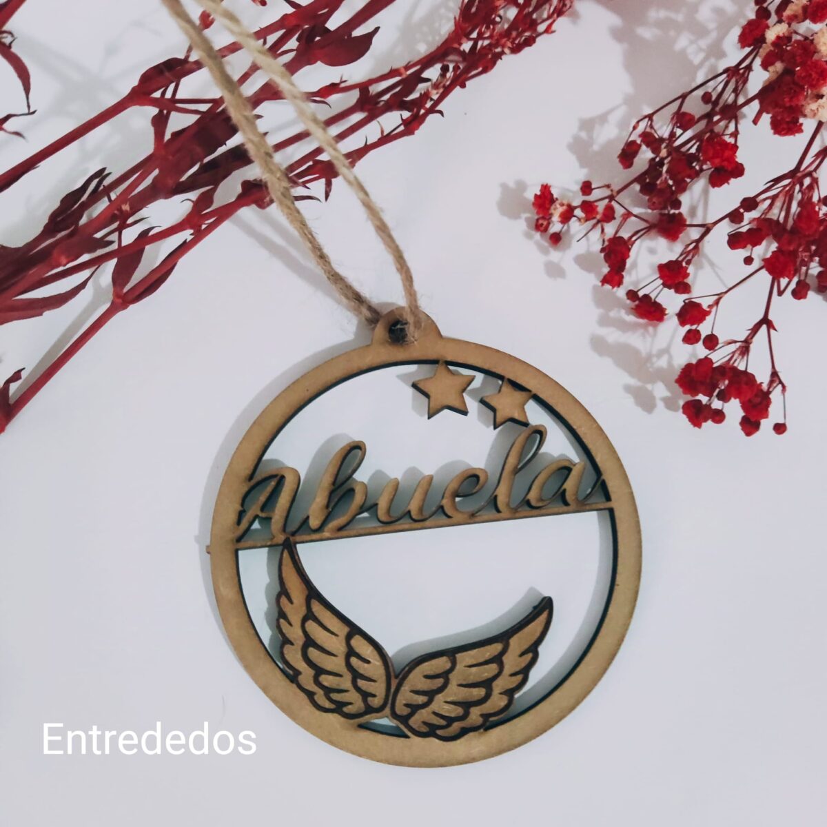 🎄 Bola madera personalizada  🎄abuelos - Imagen 1