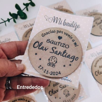 Imanes de madera personalizado para EVENTOS