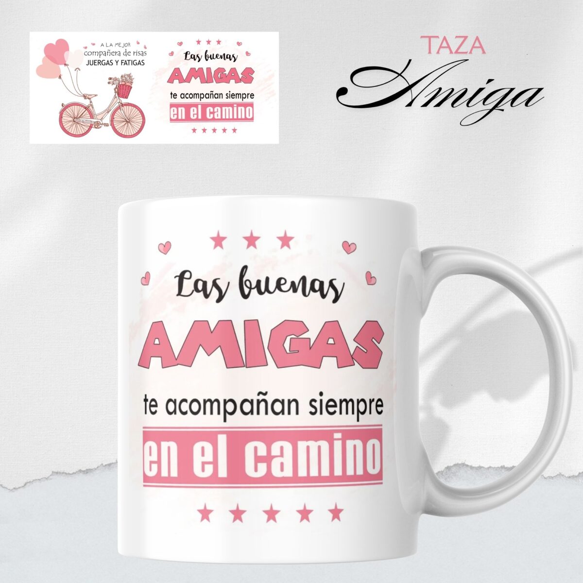 Taza "LAS BUENAS AMIGAS" personalizada - Imagen 1