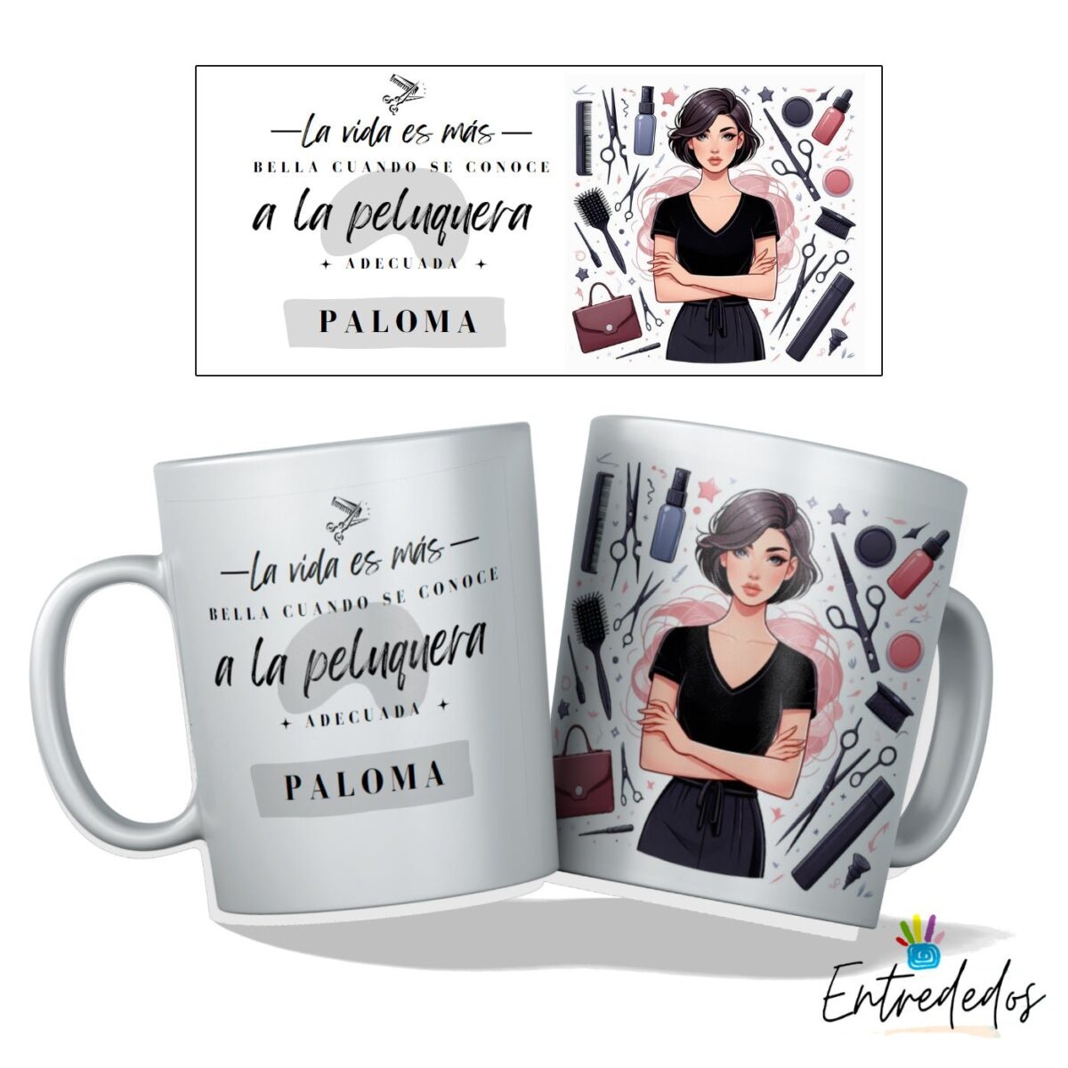 Taza PELUQUERO/A personalizada - Imagen 1