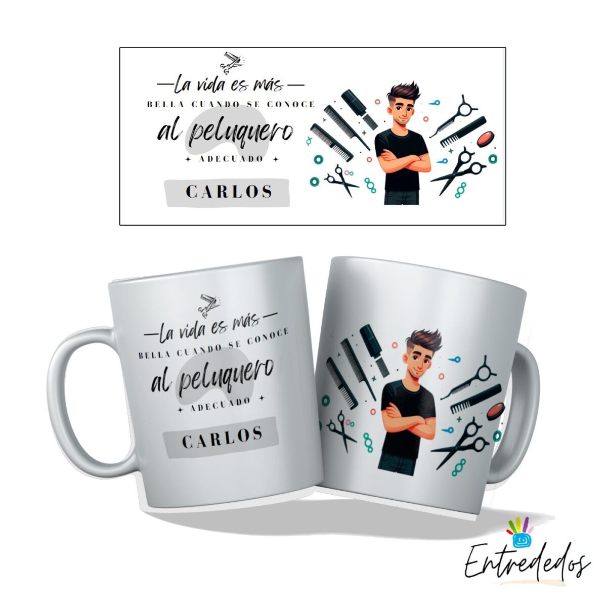 Taza PELUQUERO/A personalizada - Imagen 2