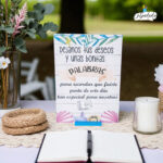 Cartel de cartón para bodas: DEJANOS TUS DESEOS