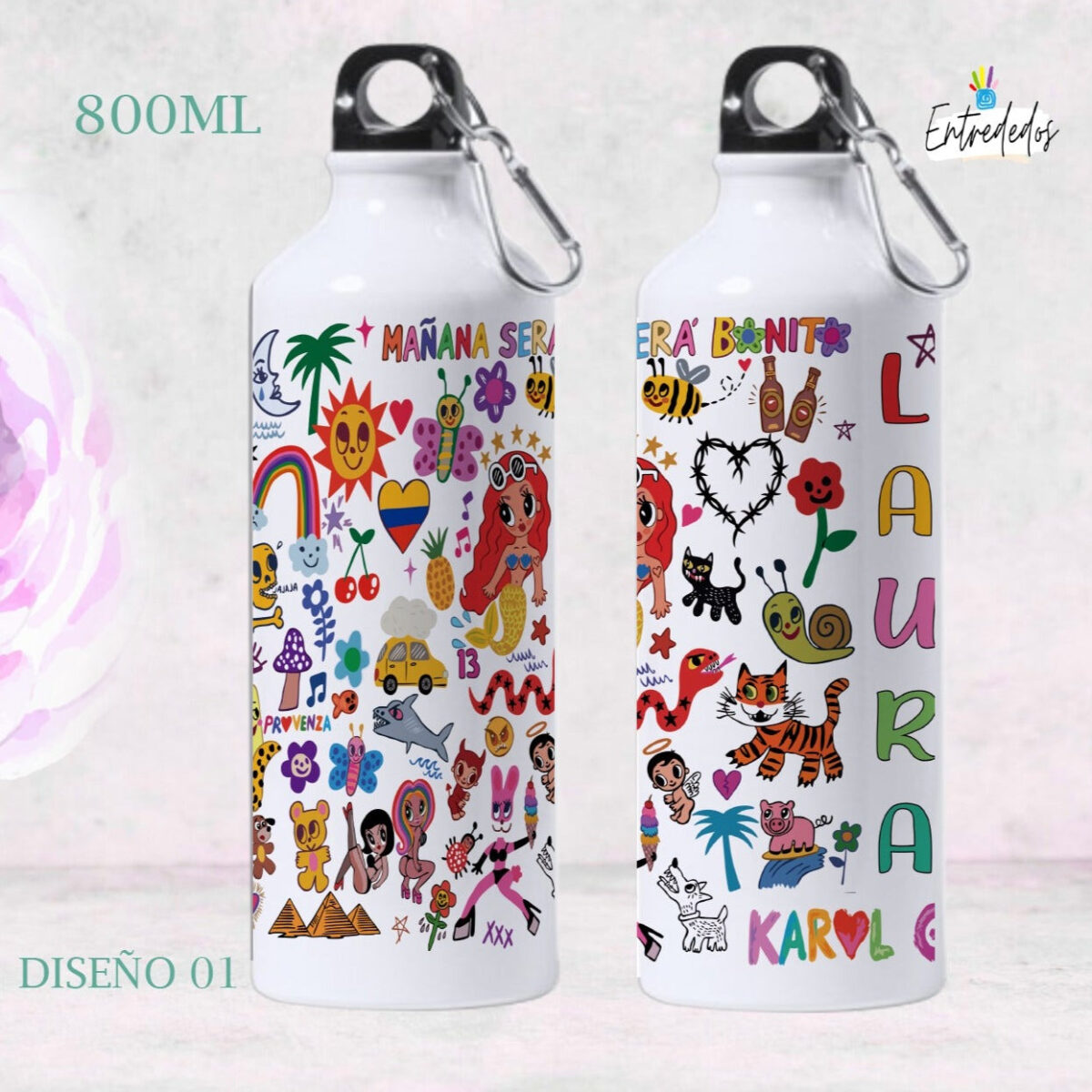 Camiseta /bolsas/botellas.Mañana será bonito  " Bichota" - Imagen 4