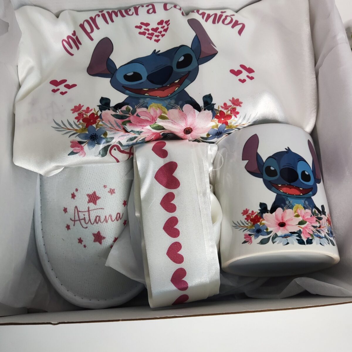 Bata de satén para niñas de comunión personalizadas - Imagen 21
