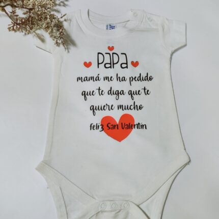 Body MANGA CORTA para bebé "MAMÁ ME A PEDIDO"