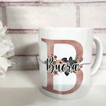 Taza mujer floral hello