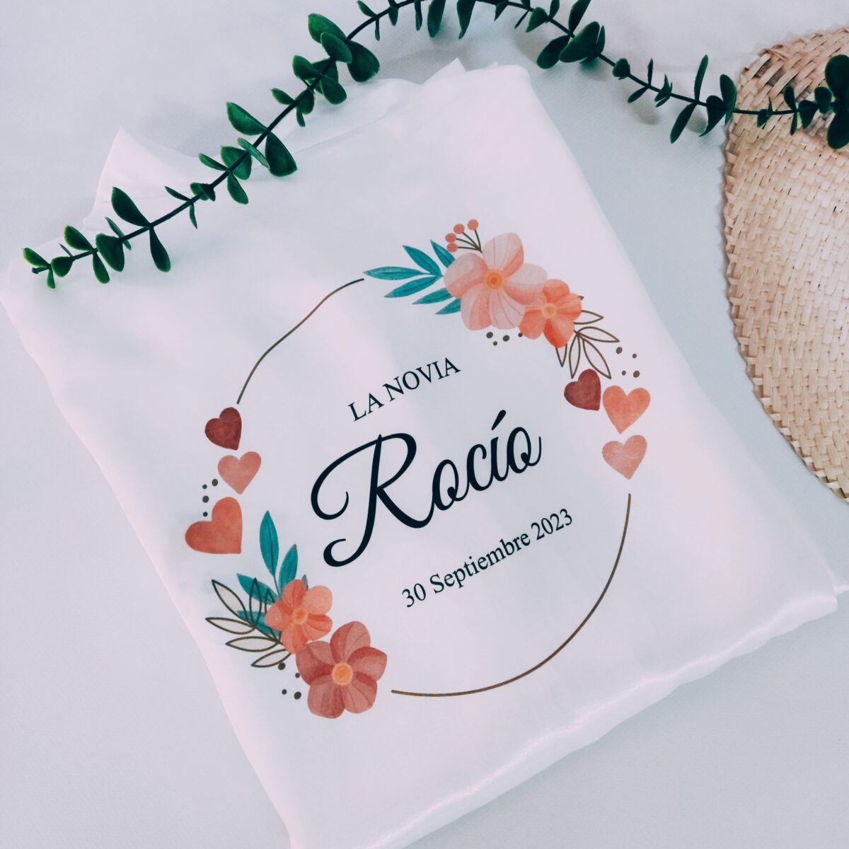 Bata de satén de novia blanca personalizada tipo KIMONO - Imagen 15