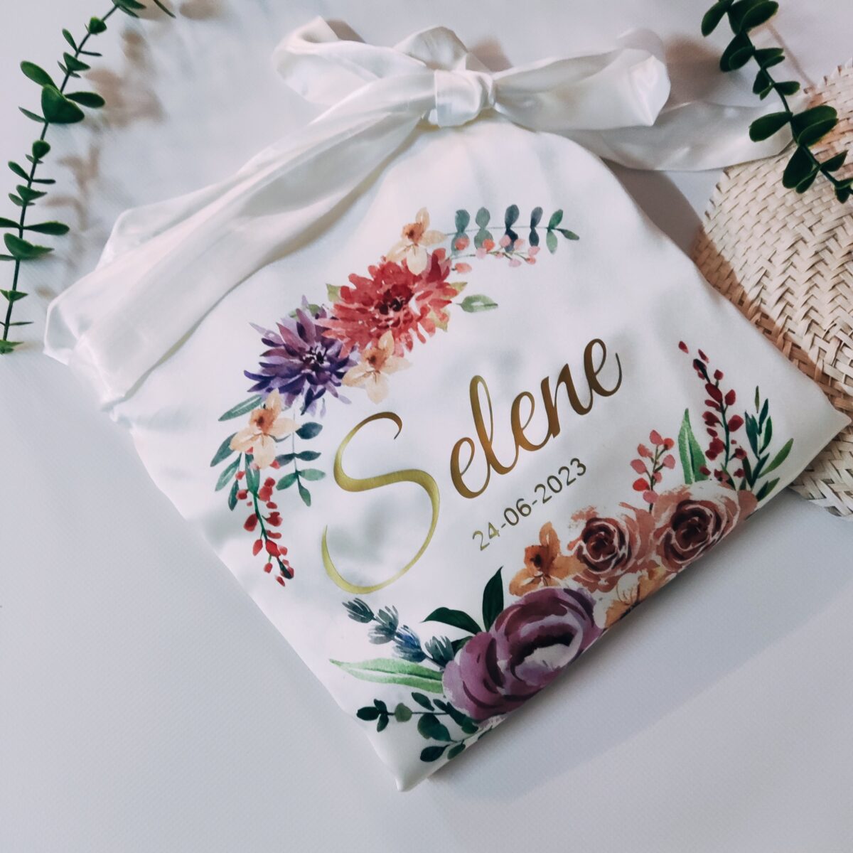 Bata de satén de novia blanca personalizada tipo KIMONO - Imagen 25