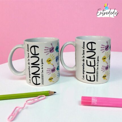 Taza personalizada profesor "Las Huellas de la Clase"