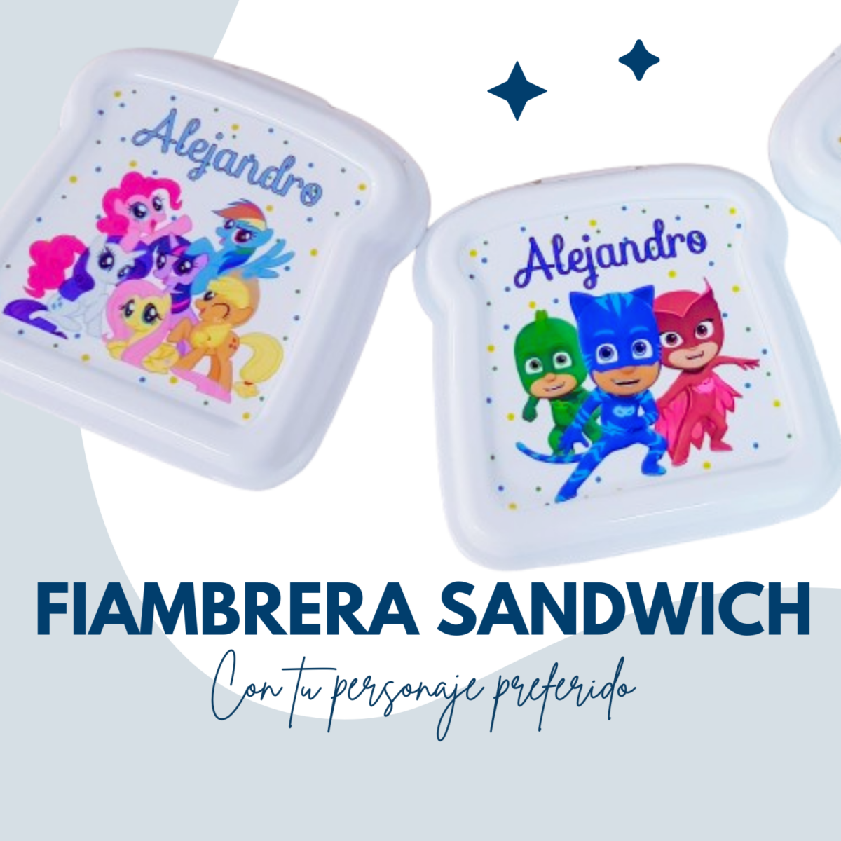 Sandwichera para el cole personalizada - Imagen 1