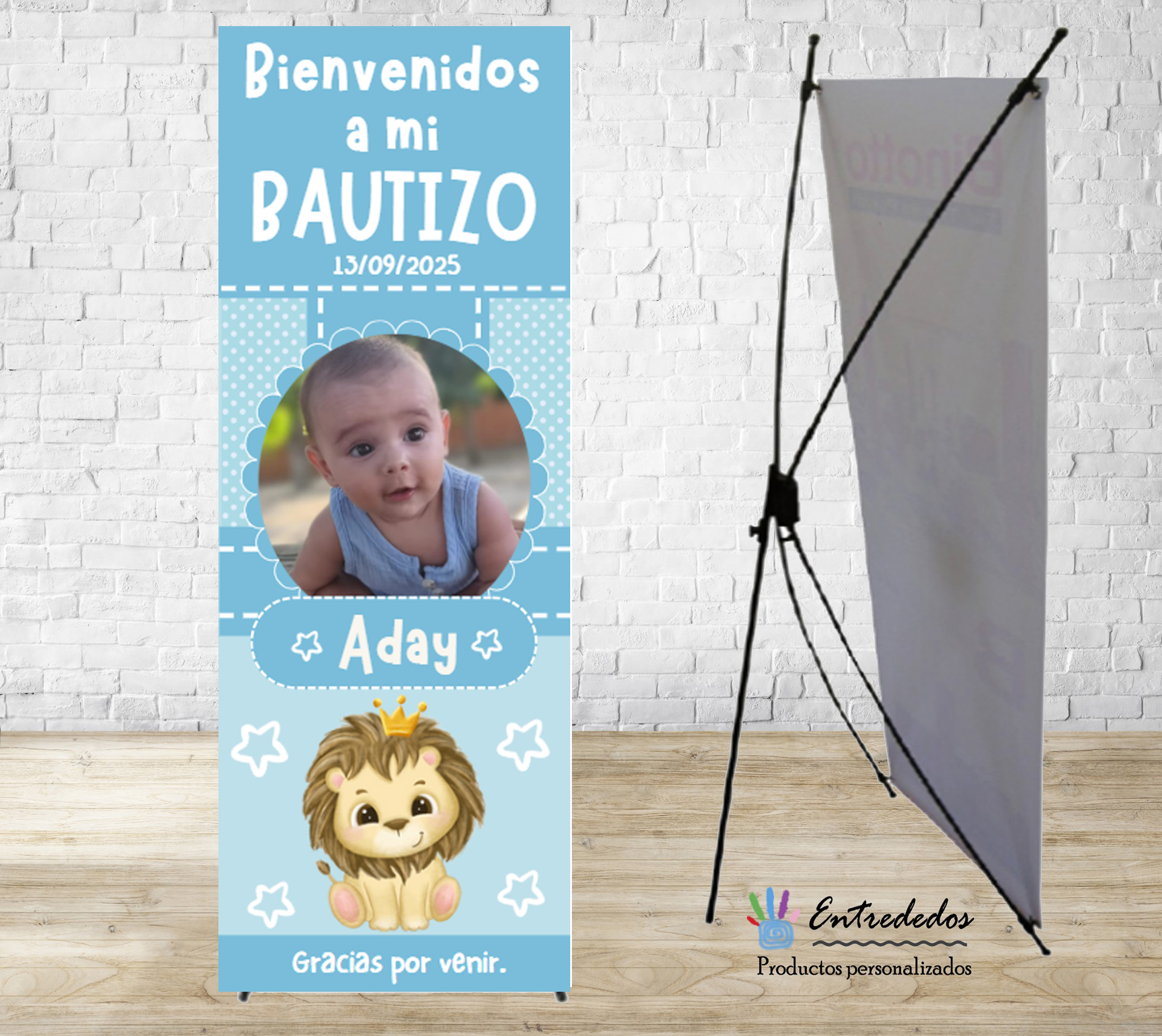 banner-leon-bautizo regalos personalizados – banner personalizado Entrededos