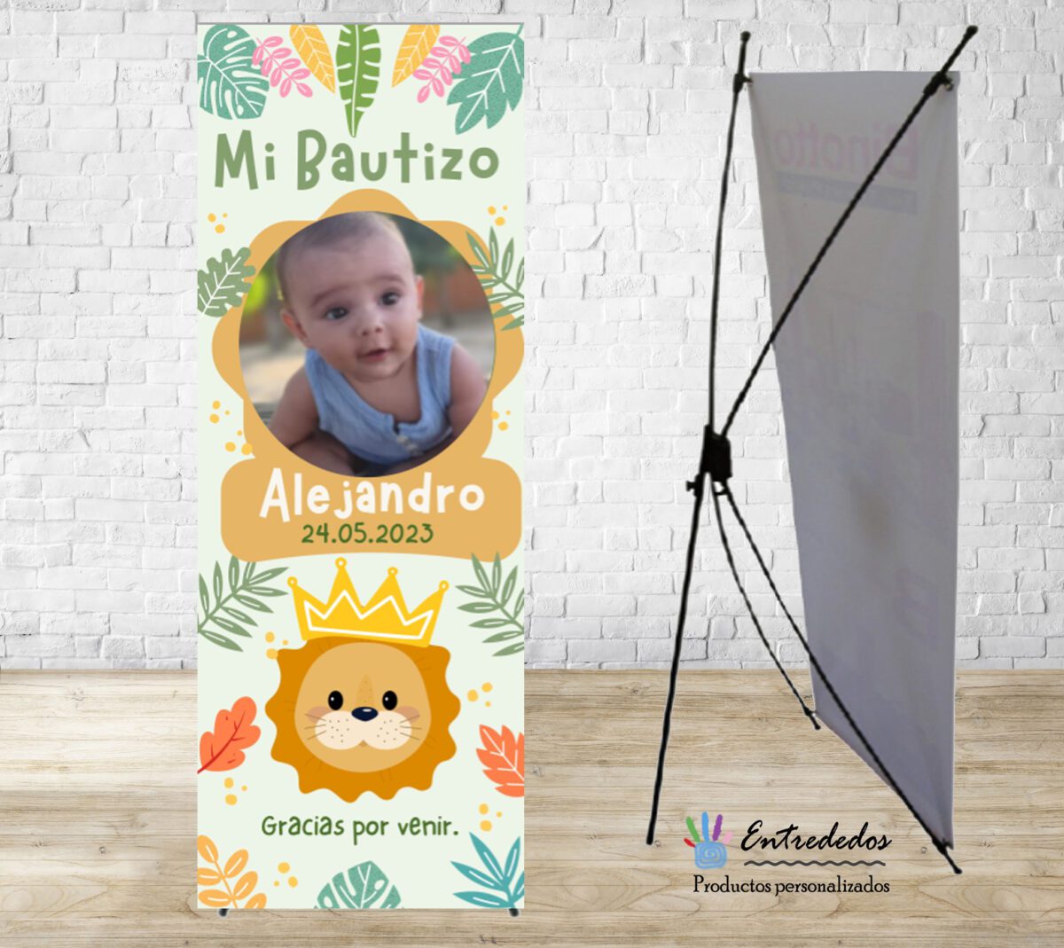 Banner para niños LEÓN TROPICAL - Imagen 1