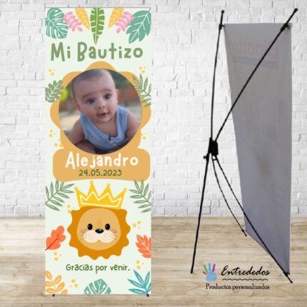 Banner para niños LEÓN TROPICAL