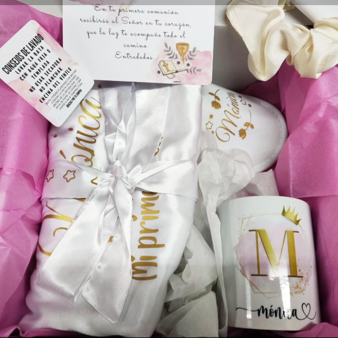 81 Kit Estrella y Bata de Comunión Personalizada para Niña - Imagen 2
