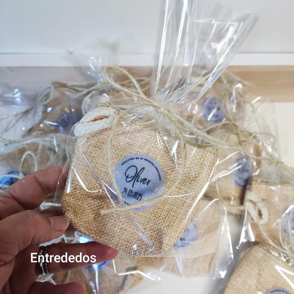 Monedero de yute personalizado para EVENTOS - Imagen 1