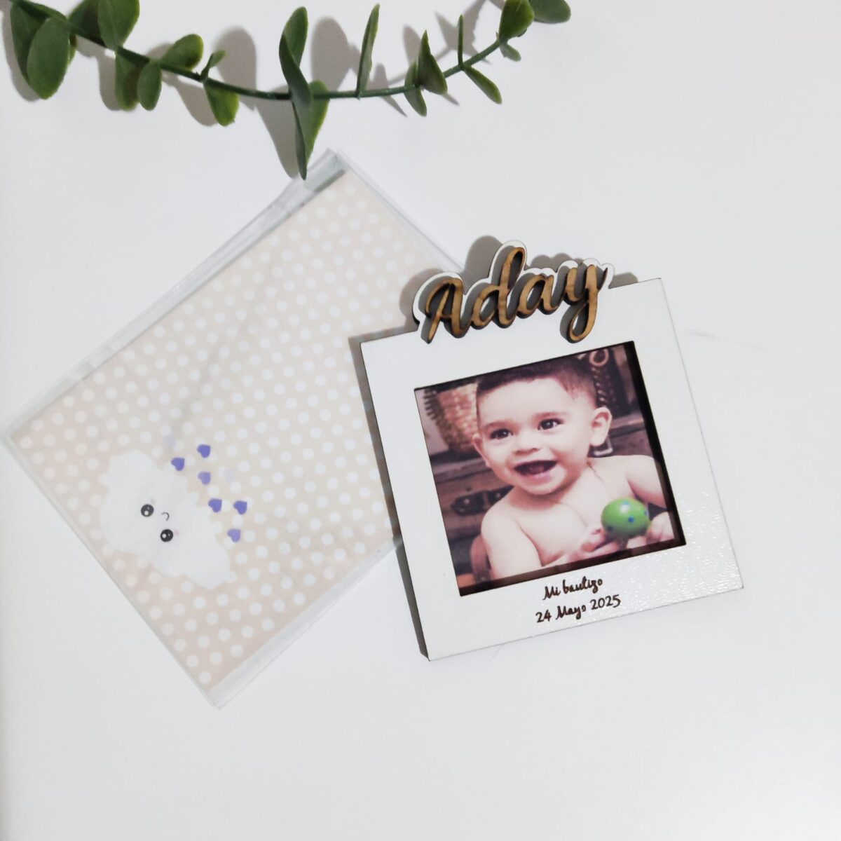 Lámina de Madera con Fotografía – Recuerdo de Bautizo Personalizado - Imagen 5