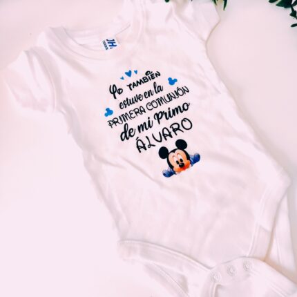 Body MANGA CORTA personalizado para comunión