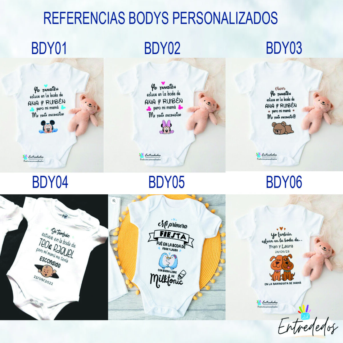 Body MANGA CORTA "Variedad de diseños" - Imagen 11