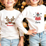 Camiseta Infantil Manga Larga Personalizada – Navidad