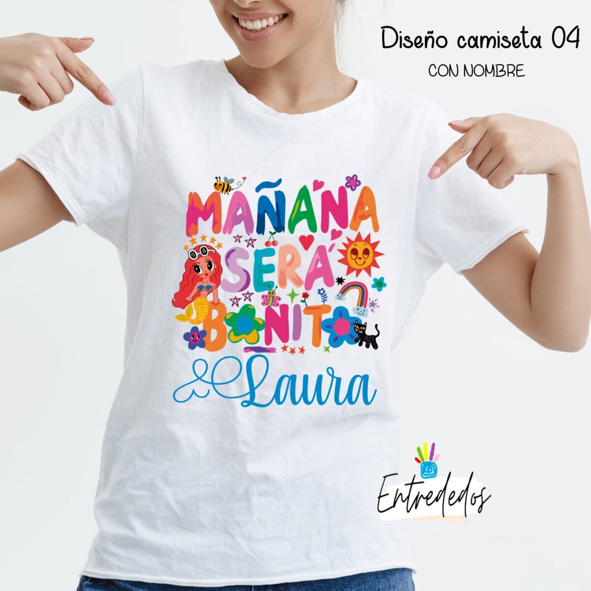 Camiseta /bolsas/botellas.Mañana será bonito  " Bichota" - Imagen 3