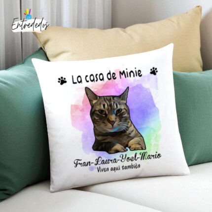Cojín Personalizado con la Foto de tu Peludo – Regalo para Mascotas
