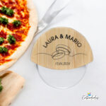 Cortapizzas Nature con Mango de Bambú personalizado