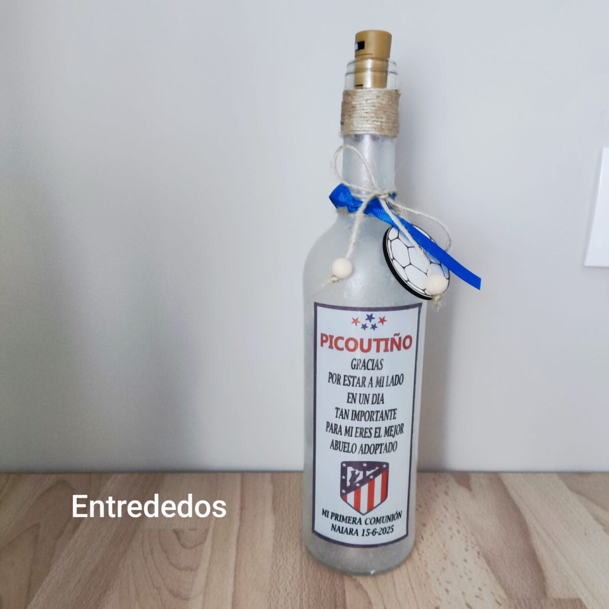 Botella luminosa "ESCUDOS DE FUTBOL" - Imagen 1