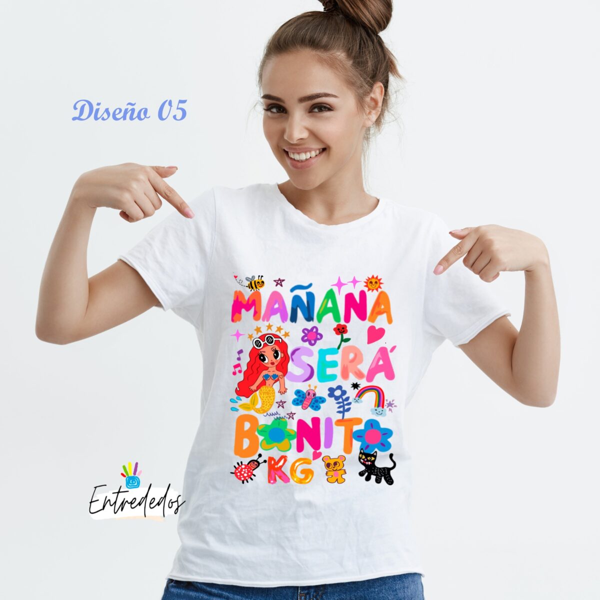 Camiseta /bolsas/botellas.Mañana será bonito  " Bichota" - Imagen 2