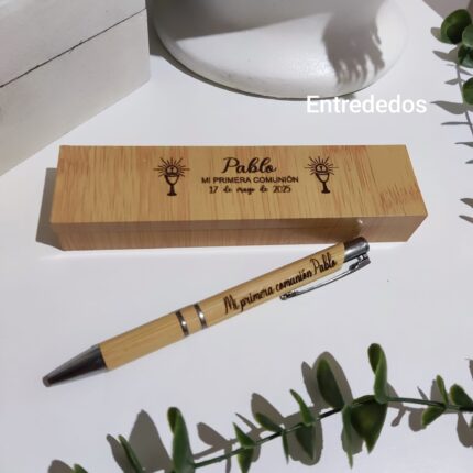 Bolígrafo personalizado + caja grabada COMUNIÓN