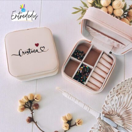 Mini Joyero Portátil con Nombre – Ideal para Viajes