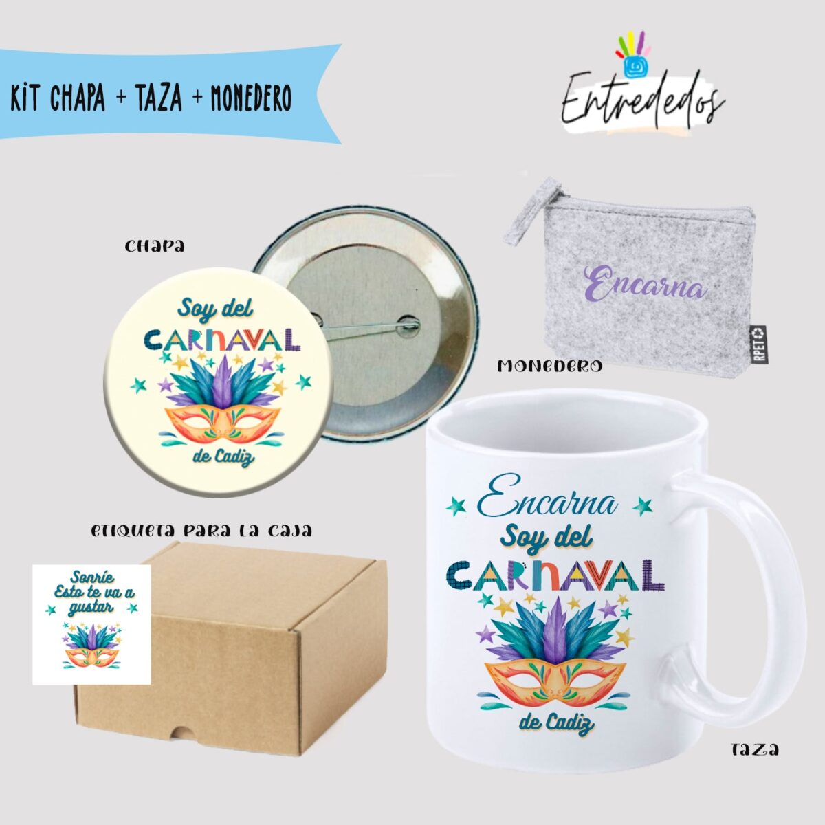 Kit regalo hombre o mujer carnaval - Imagen 1