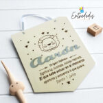 Placa Decorativa En Madera para Niño/a