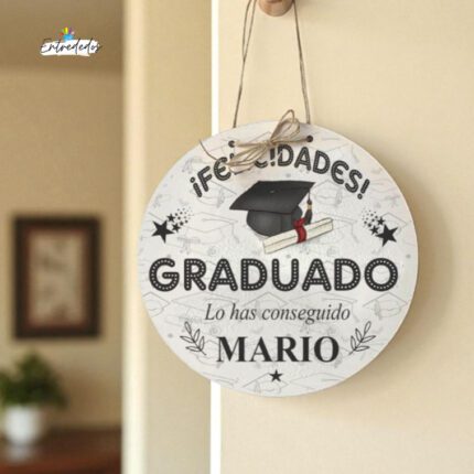Placa Decorativa En Madera para Graduación