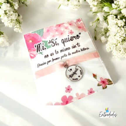 Pulsera con cinta elástica de terciopelo personalizada