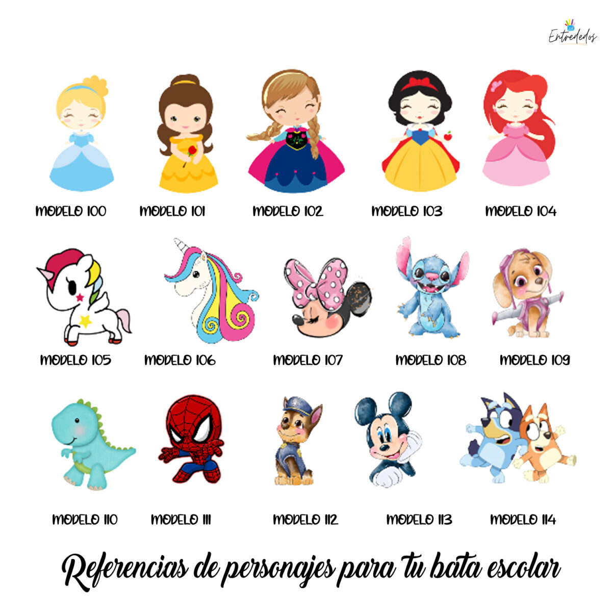 Bata o babi escolar para niños personalizada - Imagen 2
