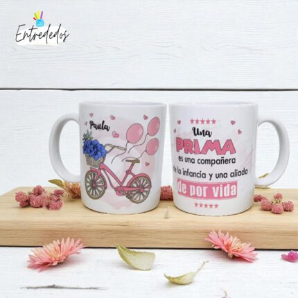 Taza personalizada para tu prima – Un detalle único y especial