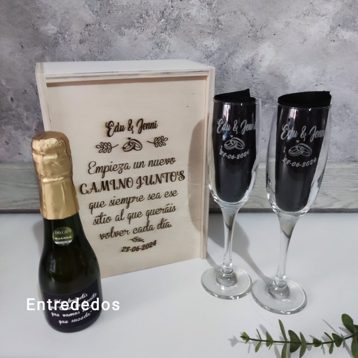 Copa de Cava Única: Grabado Láser Personalizado - Imagen 2