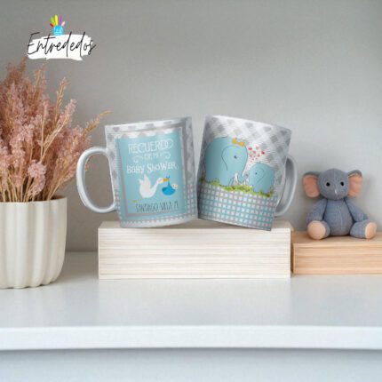 Tazas Personalizadas para Bautizos: Elefantes