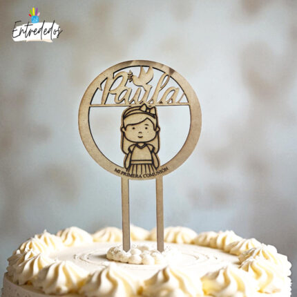 Toppers de madera personalizado "NIÑA"