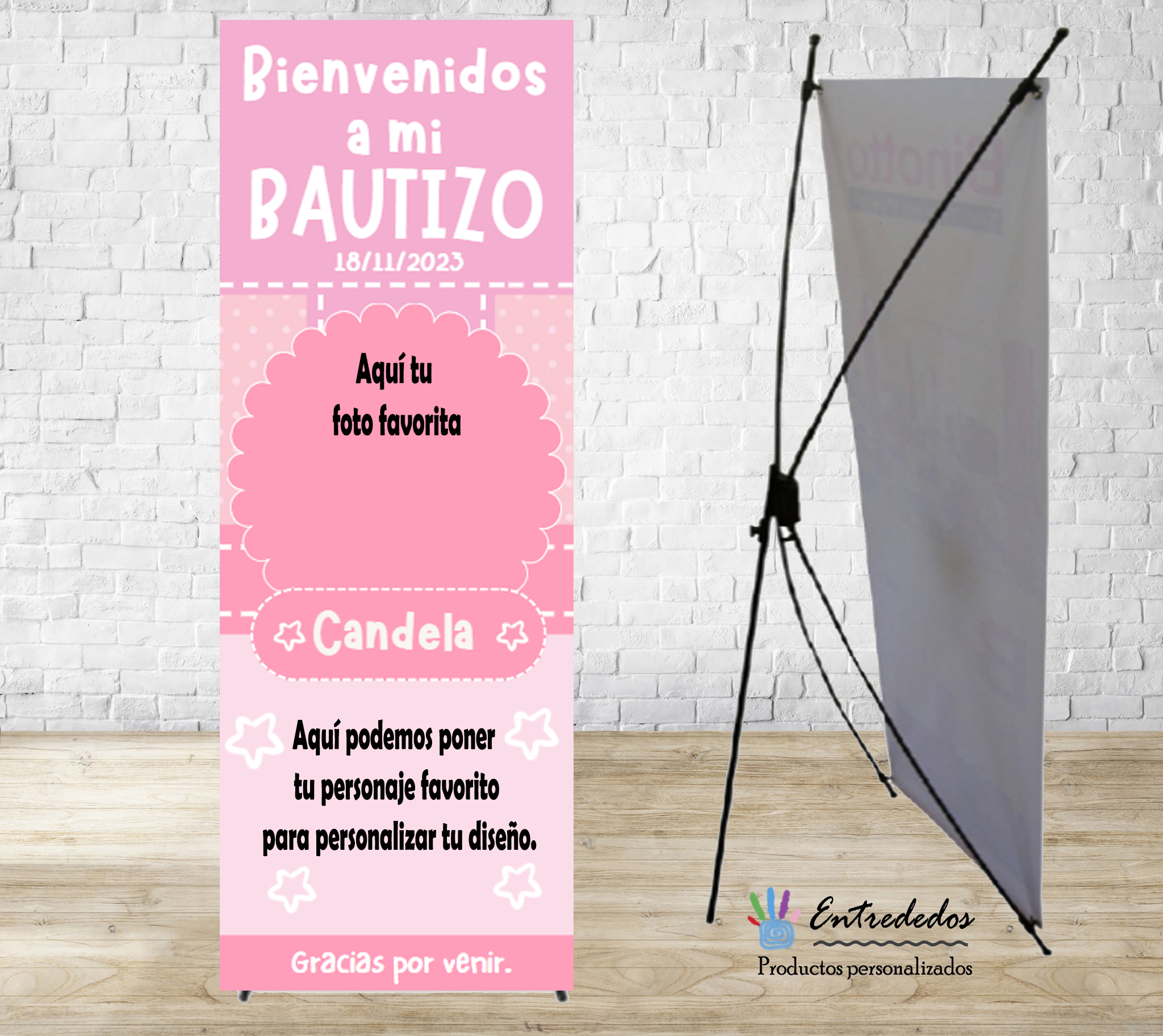 banner-rosa-niña Banner Personalizado con Tu Personaje Favorito - Imagen 1