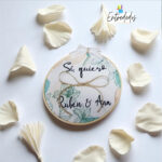 Bastidor Porta Alianzas: Diseño Flores Verdes Único