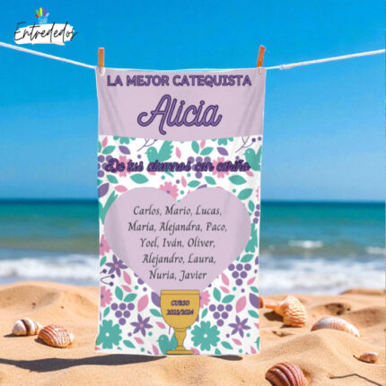 Toalla personalizada para profesores