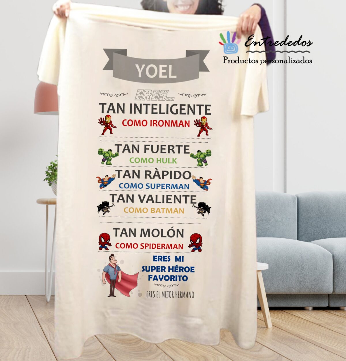 Manta personalizada para HERMANO/HIJO - Imagen 2