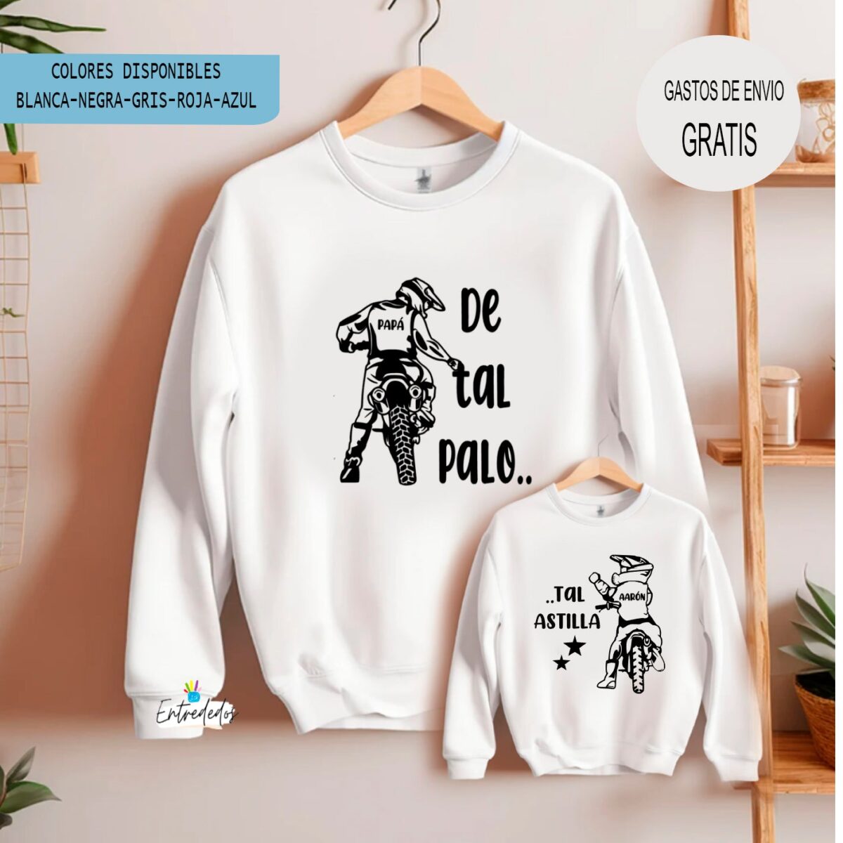 Sudadera papá diseño MOTO - Imagen 2