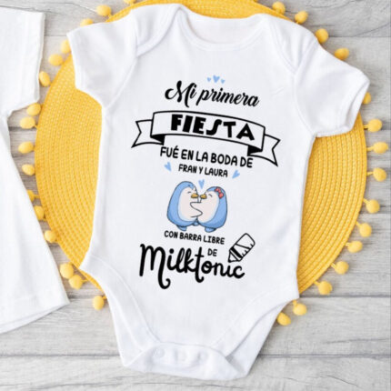 Body MANGA CORTA "MILTONIC" personalizado boda